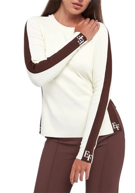 Viscose knit with shiny bands ELISABETTA FRANCHI | sweaters | MK03S56E2EG2